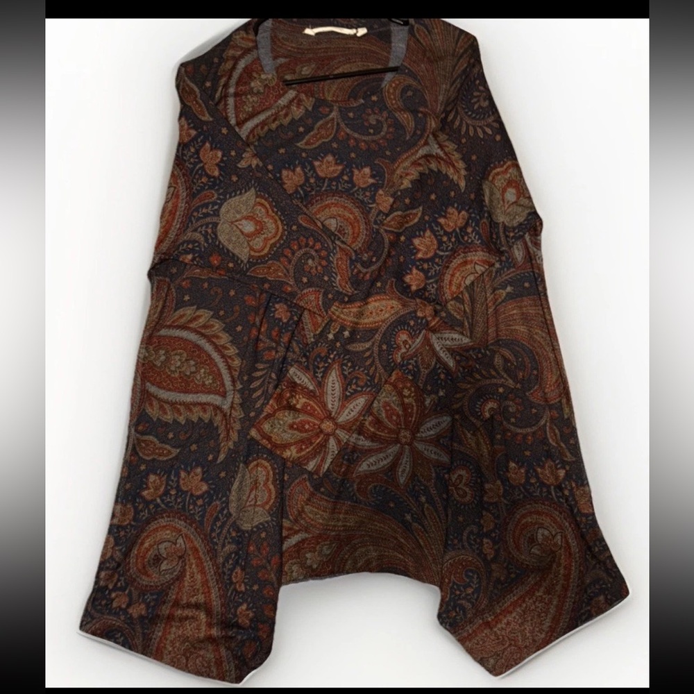 Soft Surroundings Patterned Paisley Handkerchief symmetrical Top Multicolored 1X